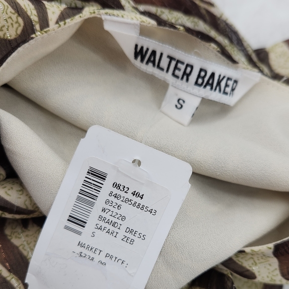 Walter Baker Brandi Safari Zebra Print Short Sleeve Wrap Mini Dress Womens Small - Picture 6 of 16